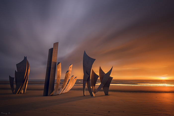      .  (Memorial d'Omaha beach. Normandie) ,   , , , Omaha beach, 