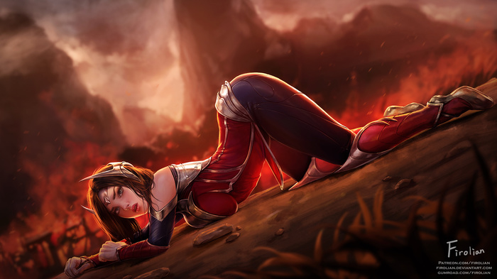 Irelia Art - Art, Firolian, League of legends, Irelia, Girls