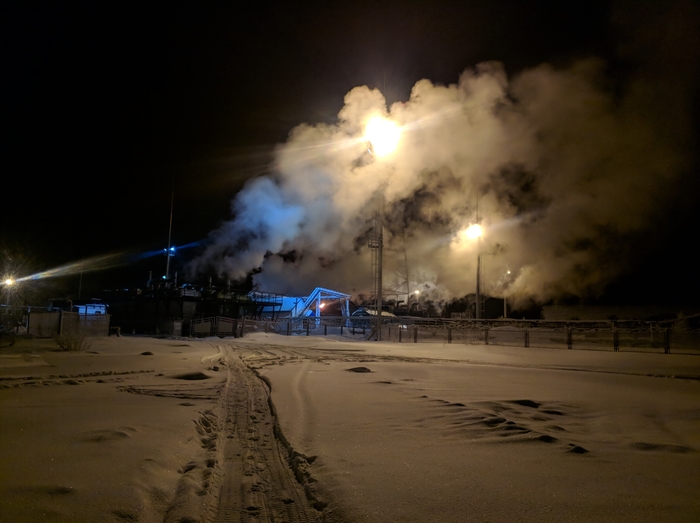 Gas piston power plant (GPES) at -30 - Work, , My, The photo