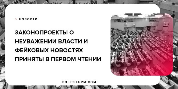 Bills on disrespect for authorities on the Internet and fake news adopted in the first reading - Politics, RF laws, Internet, Political assault, Russia, Law