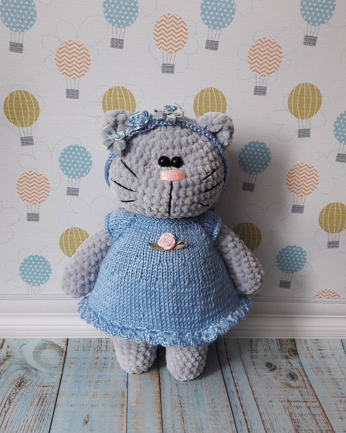 Kitty - positive in every loop! - My, Toys, Children, Presents, Knitting, cat, Childhood