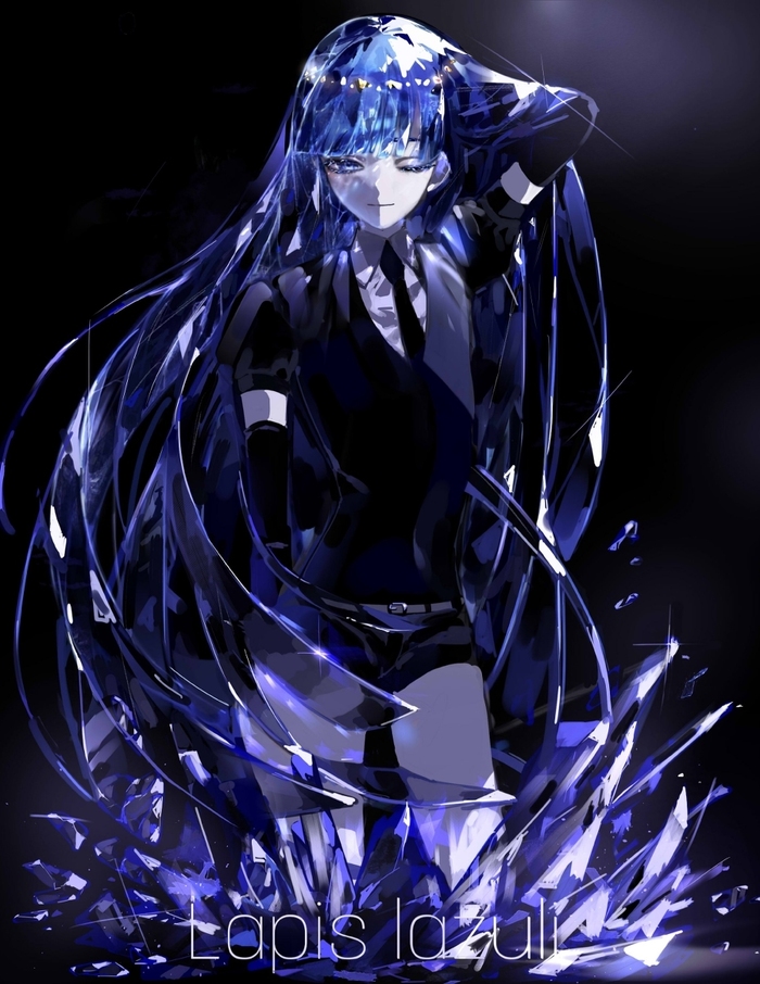 Lapis lazuli - Anime art, Houseki no kuni, Pixiv, Drawing, Art, Anime