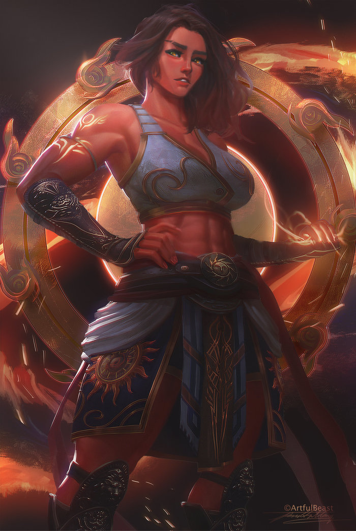 Exalted - Artfulbeast, Art, Strong girl, Warrior, Fantasy