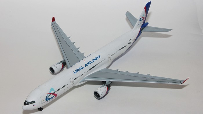 Revell Airbus 330 plastic model 1/144 - My, , Airbus, Revell, Airplane, Models, Scale model, Ural Airlines, , Longpost, Airbus A330