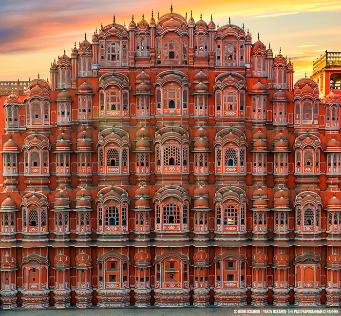 Самый красивый дворец Индии Путешествия, Индия, Раджастан, Джайпур, Хава-махал, Архитектура, Длиннопост