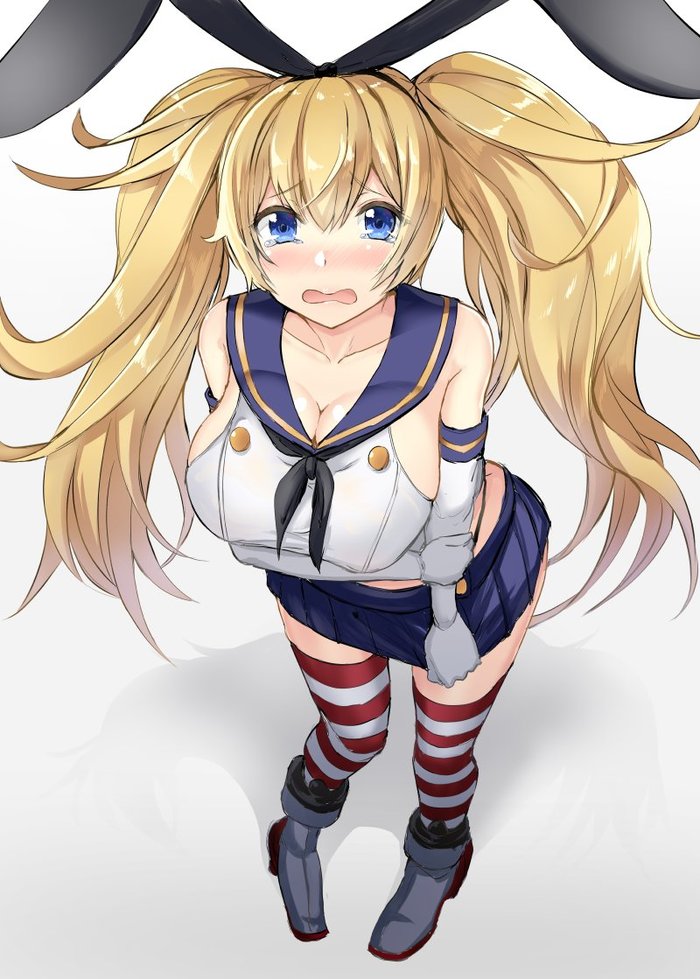 Gambier bay - NSFW, Kantai collection, Gambier bay, Boobs, Etty, Shimakaze suit, Anime art, Anime, Art