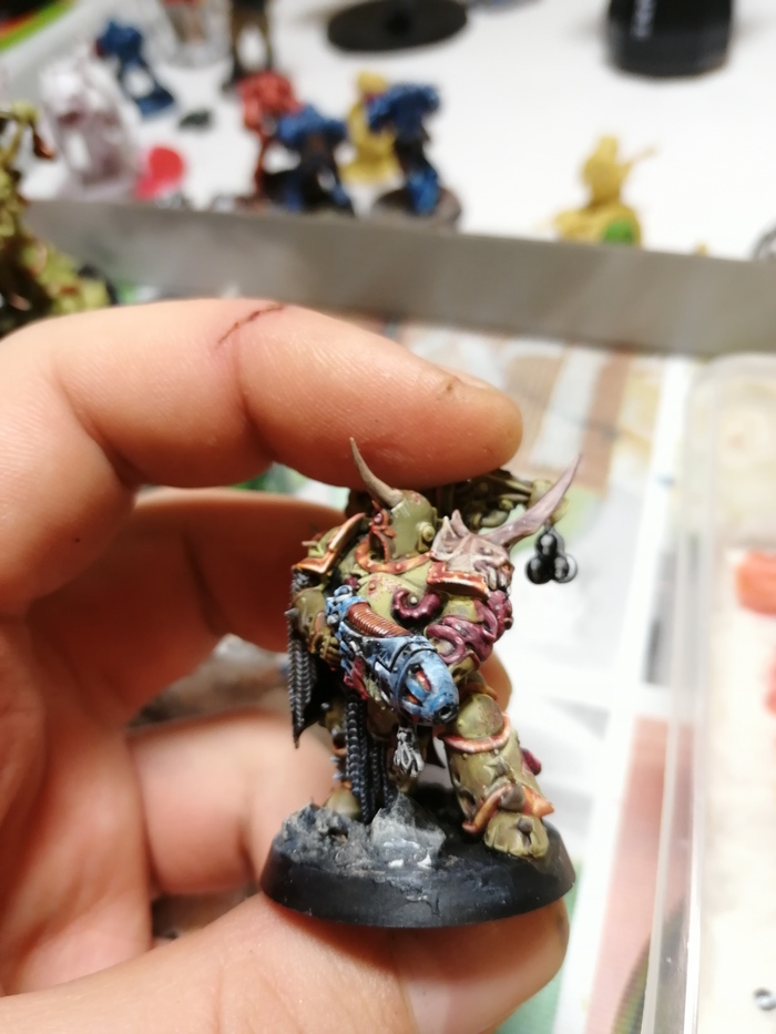 A few plugs in the feed - My, Wh miniatures, Painting miniatures, Miniature, Plague marine, Longpost