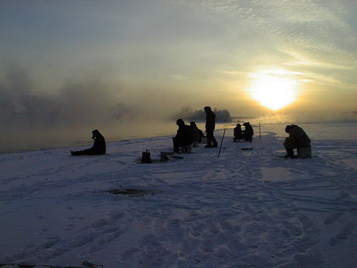 February 1999 - freezing, Winter, Longpost, Fishing, Ice, Snow