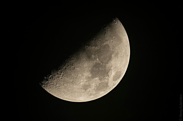 Satellite on the background of the moon - My, moon, Satellite, , GIF, Telephoto lens