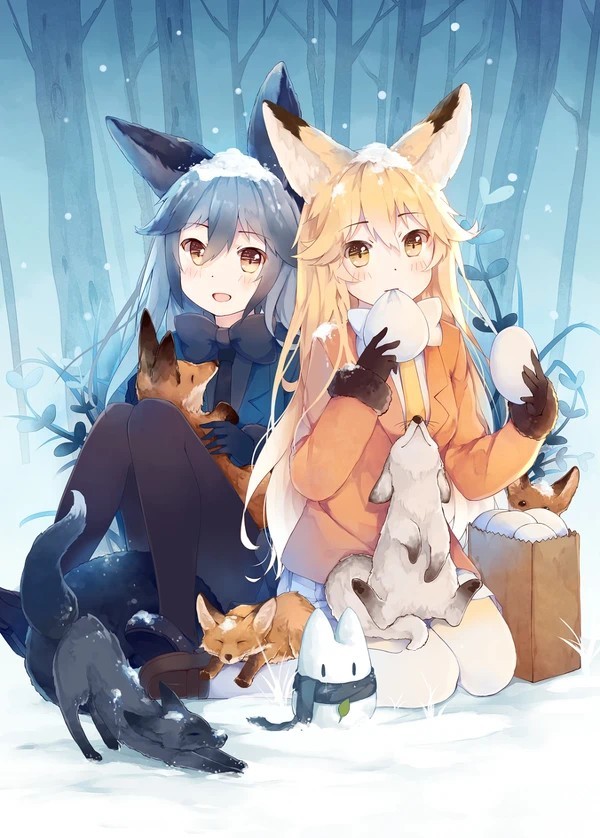 Artik by ivy1993 - Anime art, Anime, Ezo Red Fox, , Silver Fox, Kemono friends, , Dobucu