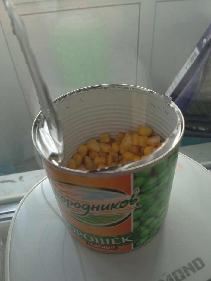 I bought green peas for Olivier - Green pea, Canned food, Corn, 