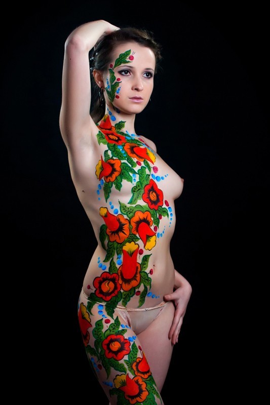 Body painting - 6 - NSFW, Breast, Strawberry, Erotic, Bodypainting, , Girls, Beautiful girl, Longpost