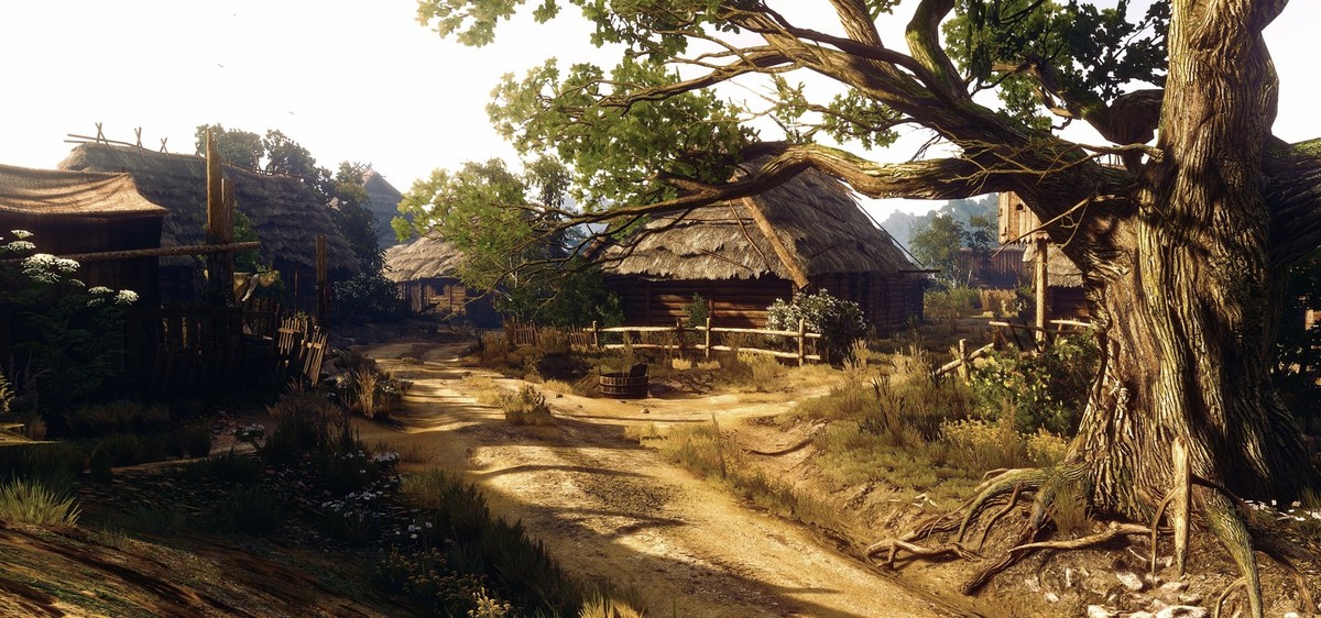 Село игра. Ведьмак деревня. The Witcher 3 деревня. Хижины Ведьмак 3. Хижина рыбака Ведьмак 3.