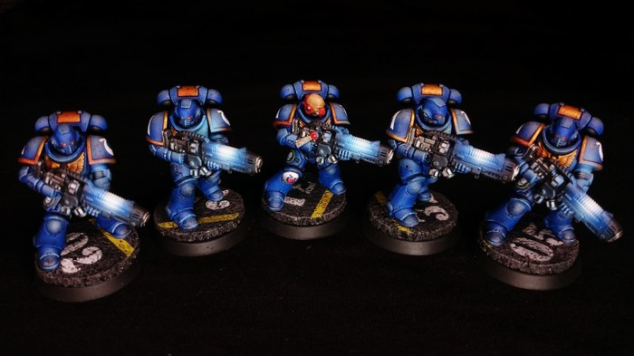 Primaris Hellblasters - My, Warhammer 40k, Wh miniatures, Wh painting, Miniature, Painting miniatures, Ultramarines, Longpost