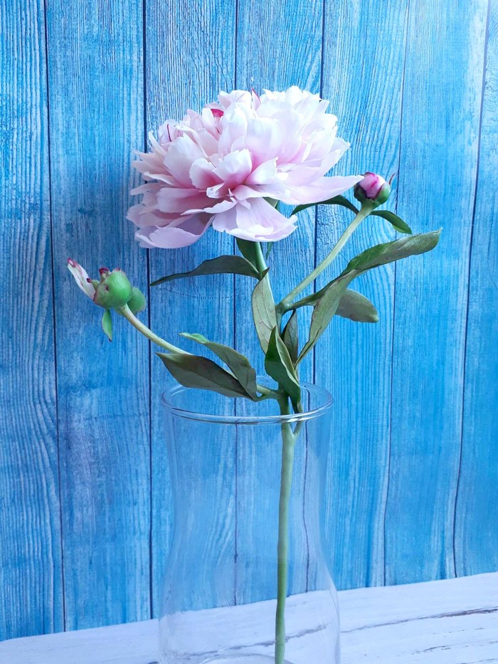 Peony.Polymer clay - My, Needlework without process, Friday tag is mine, Cold porcelain, Polymer clay, Flowers, Handmade, Longpost