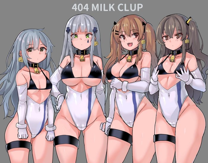 Squad 404 - NSFW, Anime Art, Girls Frontline, G11, Hk416, Ump9, Ump45