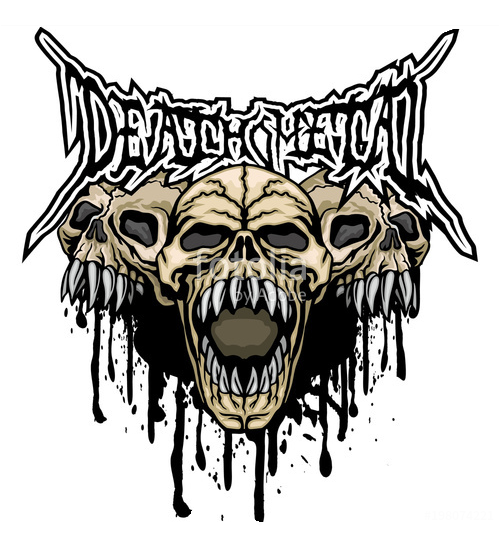 Death Metal skull - My, Scull, Death metal, Horrorcore, Blood