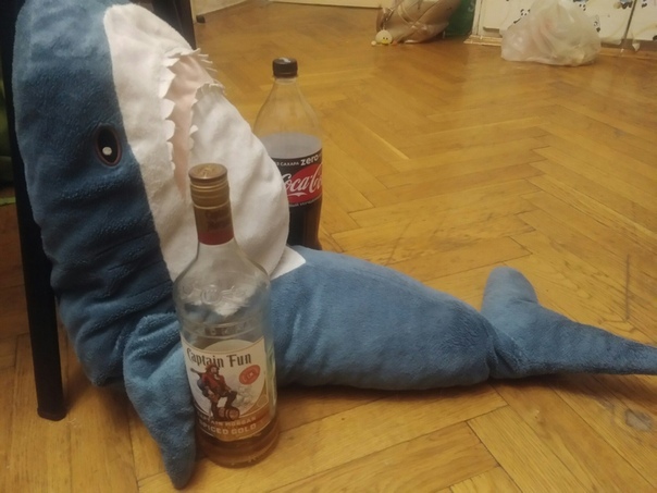 When I ate all the pirates and all that was left of them was rum and cola - My, Shark, Humor, Alcohol, Blohey