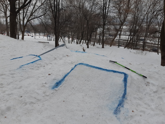 How I built a snowpark myself - My, Longpost, Snowboard, Winter, Moscow, 