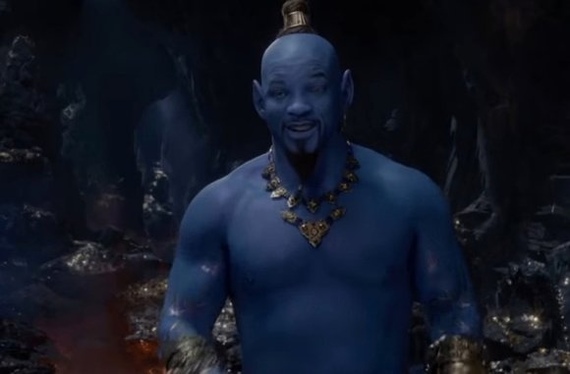 Today they published a teaser of Aladdin with blue Will SmithThe reaction of the Internet was not long in coming. - Will Smith, Aladdin, Genie