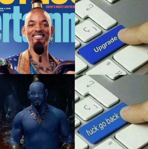 Remove my eyes: how the network took Will Smith in the form of a blue Genie. - Will Smith, Aladdin, Movies, news, Photoshop master, The photo, Images, Longpost, Genie