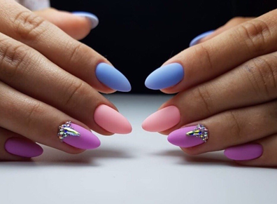 The combination of colors in manicure. - My, Manicure, Combination, Longpost