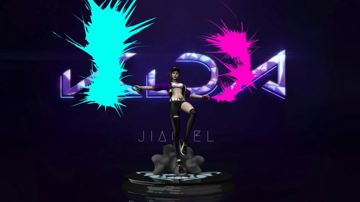 Akali K/DA + Timelapse - My, Zbrush, League of legends, Akali, KDA, 3D modeling, Game art, Video, Longpost