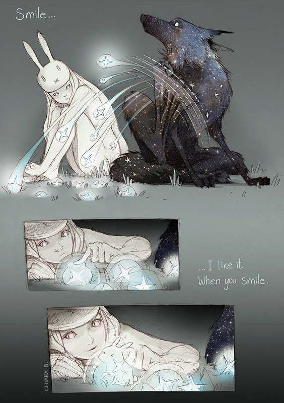 The story of the rabbit girl and the star wolf - Art, Drawing, A selection, Longpost