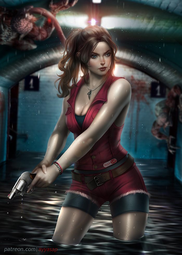 Claire redfield - Art, 3D, Resident evil, Capcom, Claire redfield, Slime, Games, AyyaSAP