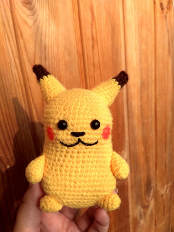 Pica-Pica - Handmade, Pokemon, Pikachu, Crochet, Needlework without process, Longpost, My