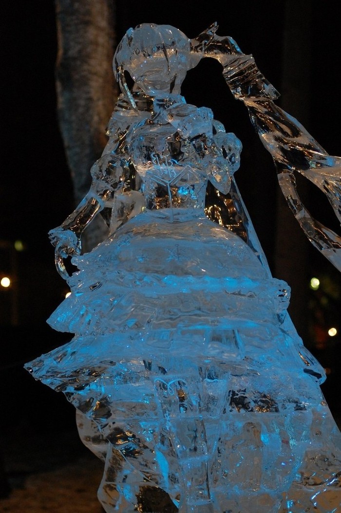 Ледяные скульптуры Мику из Саппоро Аниме, Vocaloid, Hatsune Miku, Ледяная скульптура, Длиннопост