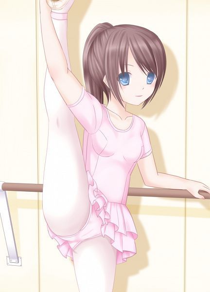 Stretch from a cute loli - Anime art, Anime, Stretching, Gymnastics, Beautiful girl, Girl, Art, Japan