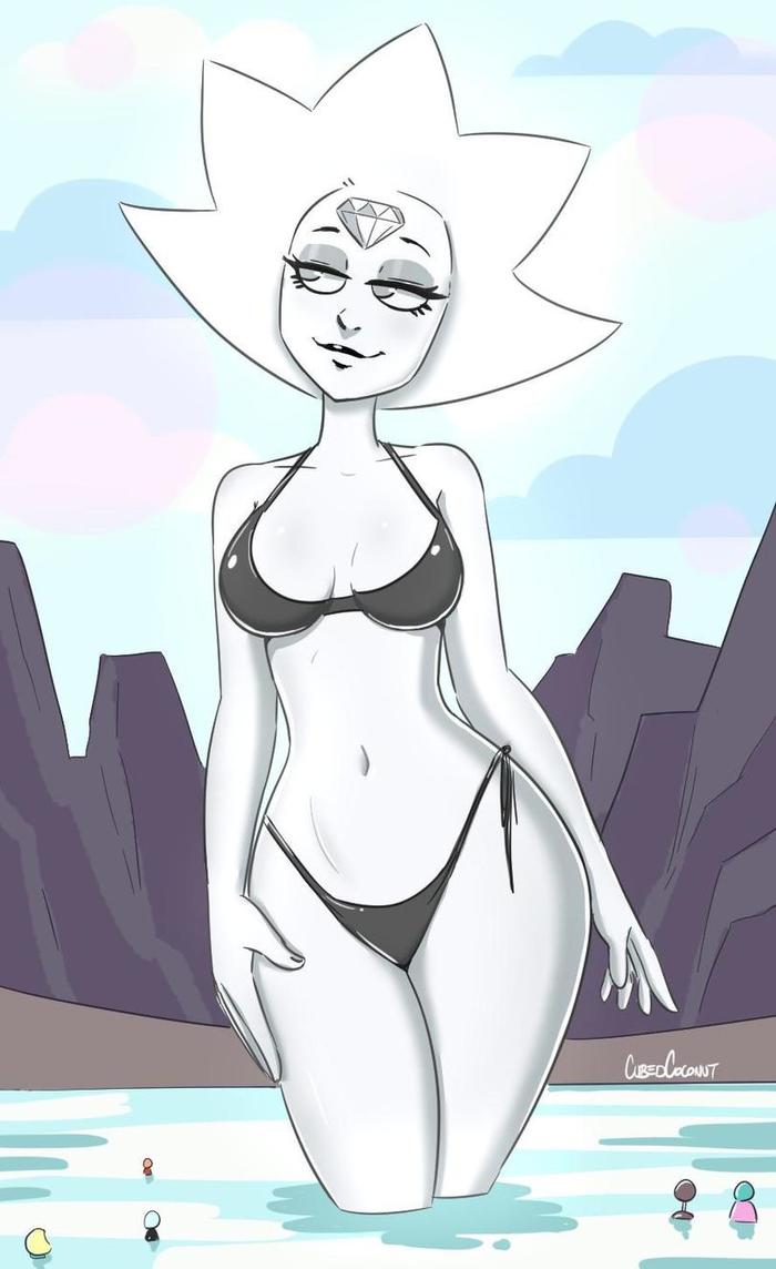 Big girl - NSFW, Steven universe, , Swimsuit, Art, White Diamond