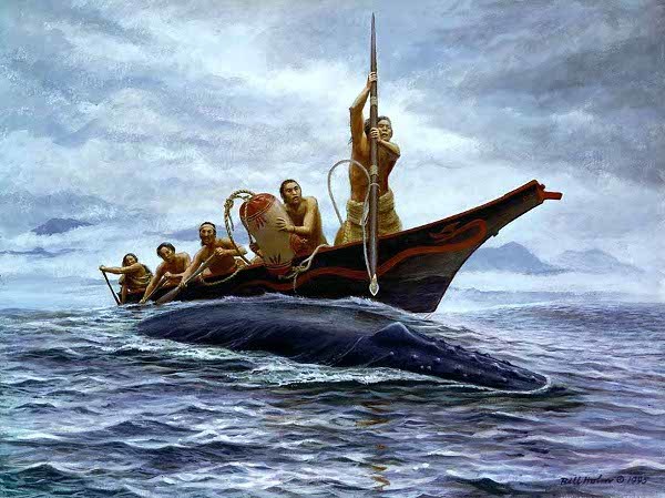 охота на китов в древности