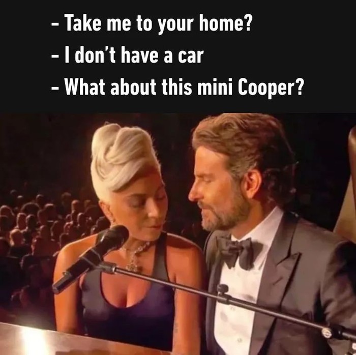 mini cooper - Birth of a Star, Movies, Bradley Cooper, Lady Gaga, Oscar, Hint, Intimacy