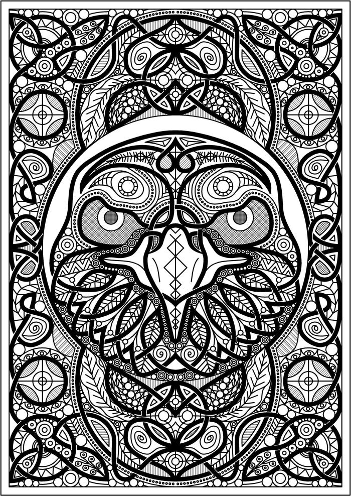 Eagle - My, Drawing, Eagle, Ornament