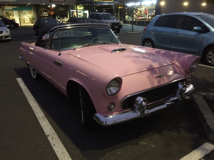 A delightful 1955 Ford Thunderbird. Had Dial-o-Matic electric seats that went backwards when the ignition was off, making getting in and out easier. - My, Ford Thunderbird, Automotive classic, American auto industry, Longpost