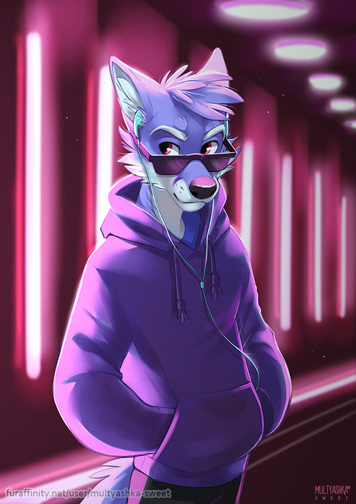 Neon - Furry, Art, Multyashka-Sweet