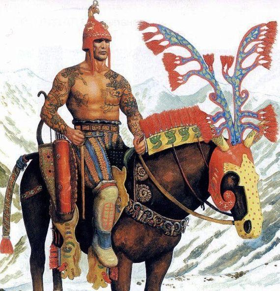 Millennium gold and purple - League of Historians, Artistic reconstruction, , Longpost, Scythians, Southern Siberia, Pazyryk, Siberia