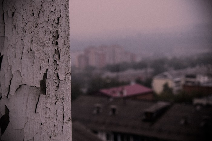 A little gray - My, Irkutsk, Town, Grayness, Fog, Canon 1300d