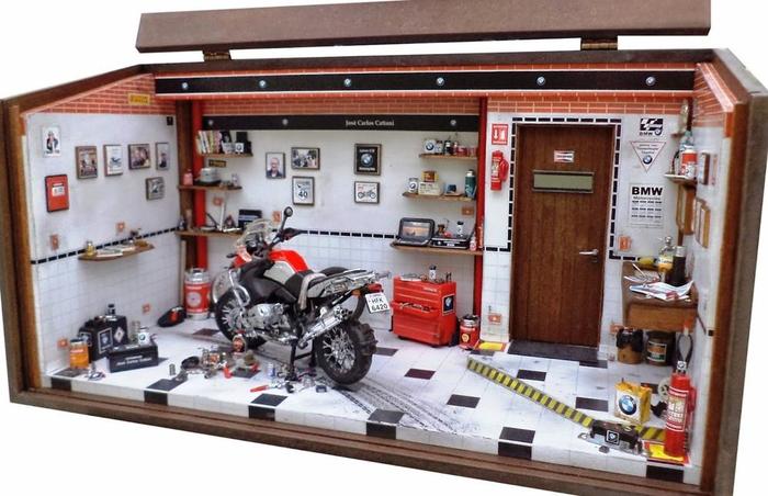 Moto-themed dioramas - Moto, Motorcycles, Diorama, Bmw, Harley-davidson, Ktm, Longpost