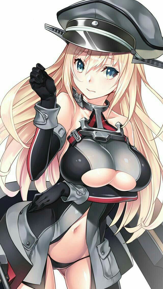 Bismarck - NSFW, Kantai collection, Anime, Anime art, Bismarck, Boobs, Pantsu, Etty, Longpost