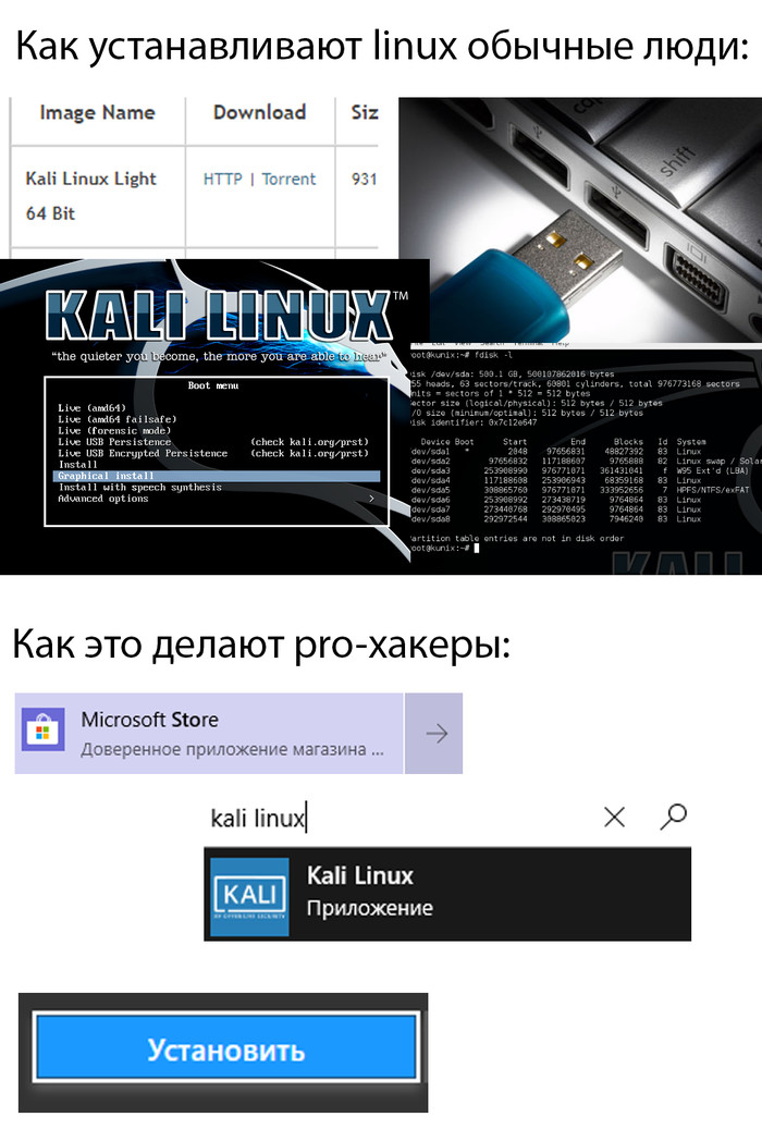 Kali - Моё, Kali linux, Linux, Windows, Microsoft