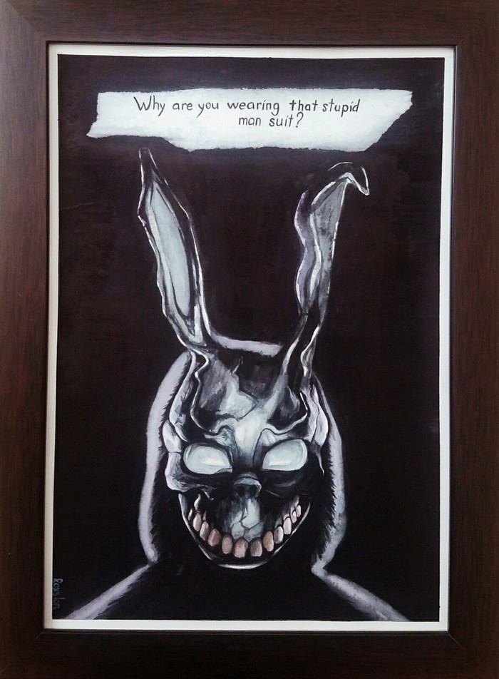 Donnie Darko - My, Donnie Darko, Rabbit, Mask, Watercolor, Drawing