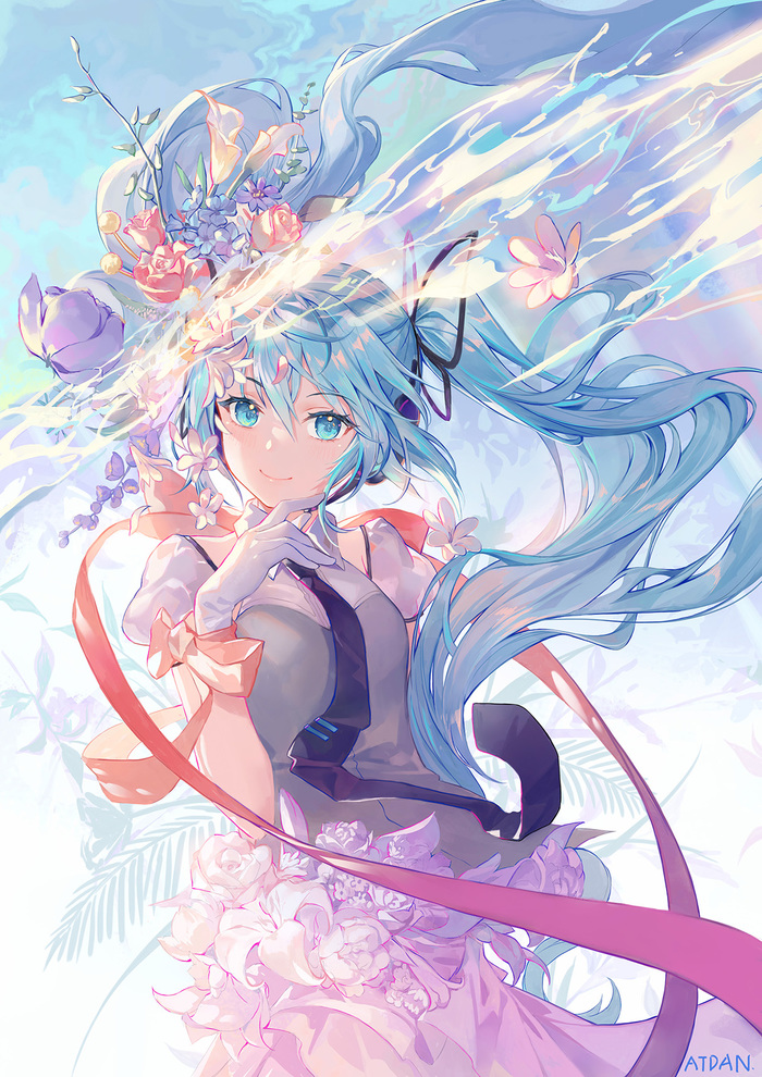 Art by ATDAN - Anime, Not anime, Vocaloid, Hatsune Miku, Anime art, Atdan, Pixiv