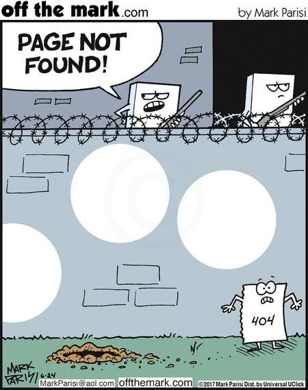 404: page not found: start - Comics, Error 404, The escape, Offthemark