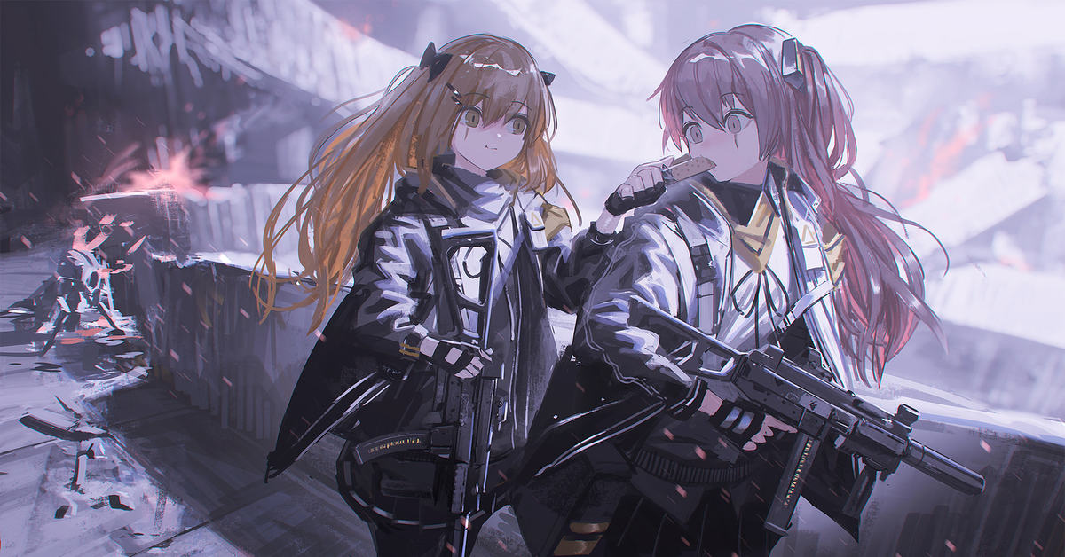 Girls frontline. Girls Frontline ump45 and ump9. Girls Frontline ump45 с ump9 битва. Аниме гёрл Фронтлайн. Спецназ с UMP 45.