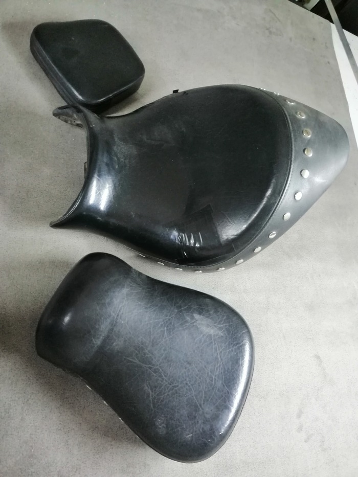 Honda vtx1800 motor seat upholstery - My, Longpost, Moto, Seat, Padding, With your own hands