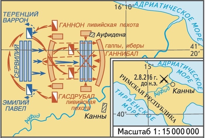 Битва при каннах схема 5 класс