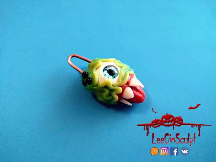 These monsters are no longer monsters. - My, Needlemen, With your own hands, Polymer clay, Monster, Keychain, Suspension, , Teratoma, Longpost